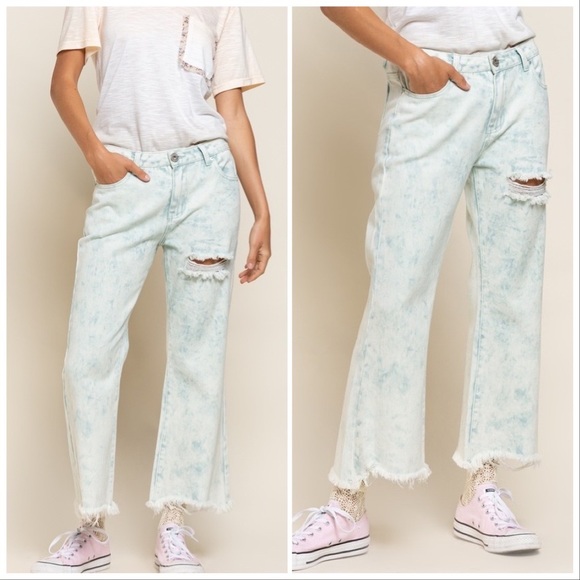 POL Tye Die Fitted Flare Demin Jeans - Picture 7 of 12